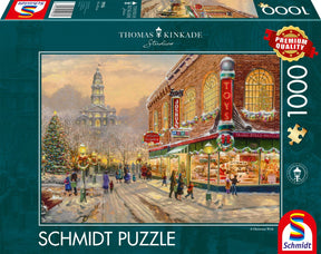 Schmidt - puslespil - et juleønske - thomas kinkade studios - 1000 brikker - voksne - fra 12 år