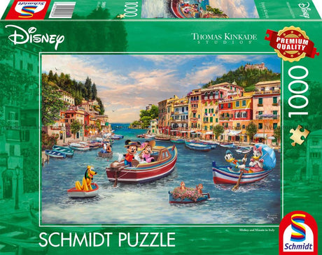 Schmidt play - thomas kinkade studios - disney mickey og minnie i Italien, 1000 stykker