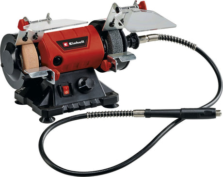 Einhell arbejdsbordssliber multiværktøj tc-xg 75 kit - 120 w - 0-9.900 t min - ø75x10x20 mm - inkl. 1x slibesten (k120), 1x polerskive (k400), fleksibel aksel og tilbehørssæt