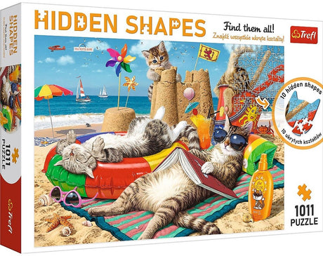 Trefl hidden shapes serie - katten vakantie puzzel - verborgen vormen