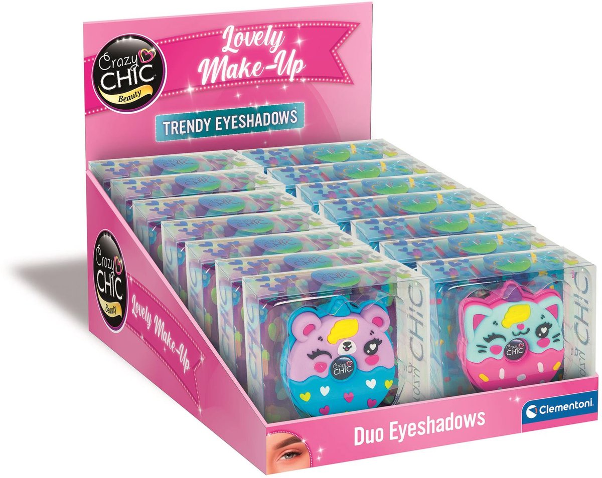Clementoni crazy chic øjenskygge dyr donut blå pink