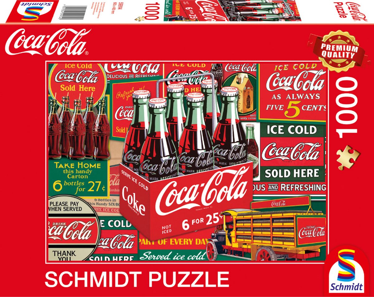 Schmidt puslespil coca cola classic - puslespil 1000 brikker.
