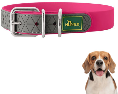 Hunter convenience - hundehalsbånd - pink - str. s - 28-36cm