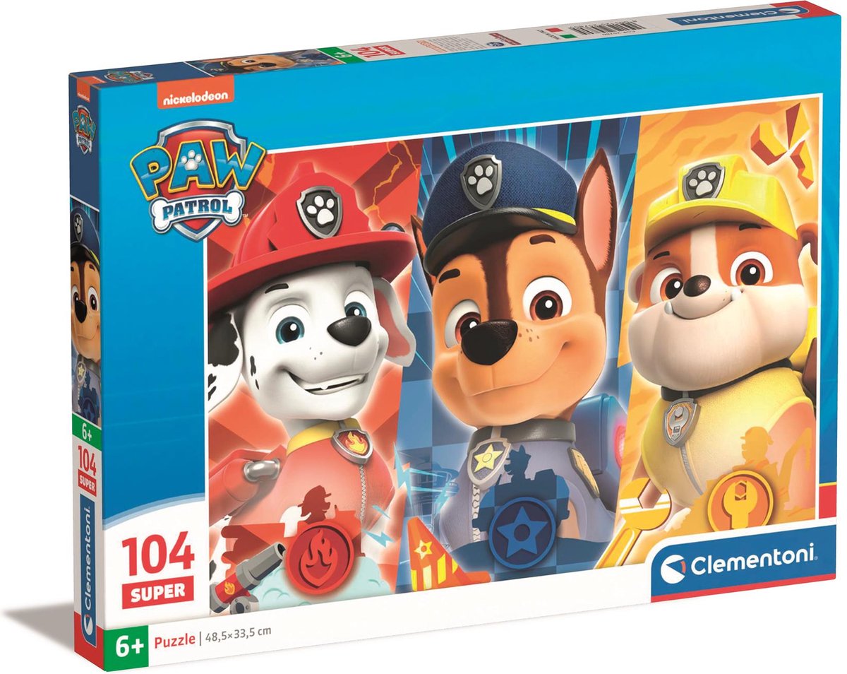 Clementoni Jigsaw Puzzle Super Color Paw Patrol Close Up, 104st.