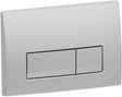 Geberit delta50 kontrolplade - 2-knaps skyl - rektangulære knapper - dobbelt skyl - mat krom (rustfrit stål)