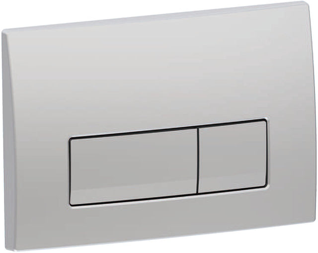 Geberit delta50 kontrolplade - 2-knaps skyl - rektangulære knapper - dobbelt skyl - mat krom (rustfrit stål)