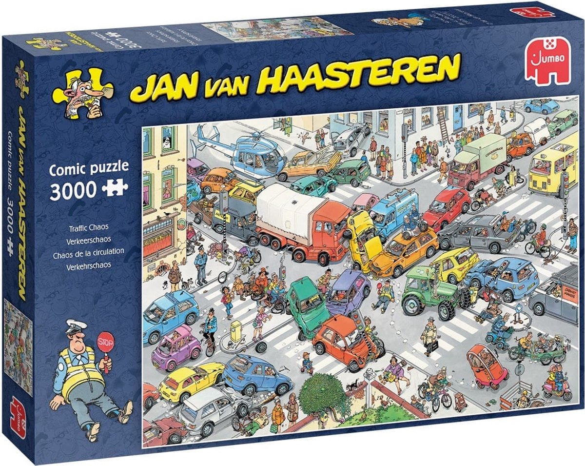 Jan van Haasteren puslespil - trafikkaos, 3000 stk.