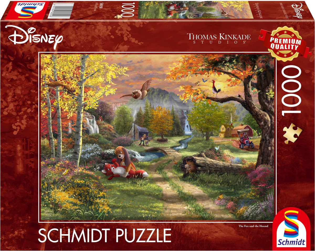 Schmidt play - thomas kinkade studios - disney frank og frey, 1000 stykker