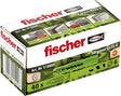 Fischer fis univ plug ux green, kunstst, le 35mm, boorgatdiameter 6mm