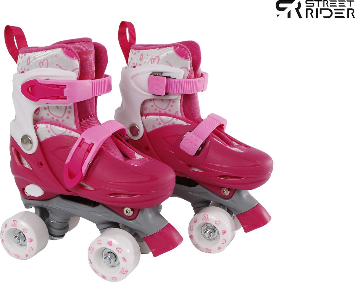 Street Rider Roller Skates Pink justerbar, størrelse 31-34