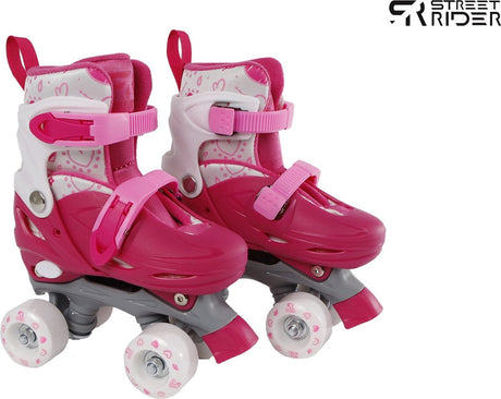 Street Rider Roller Skates Pink justerbar, størrelse 31-34