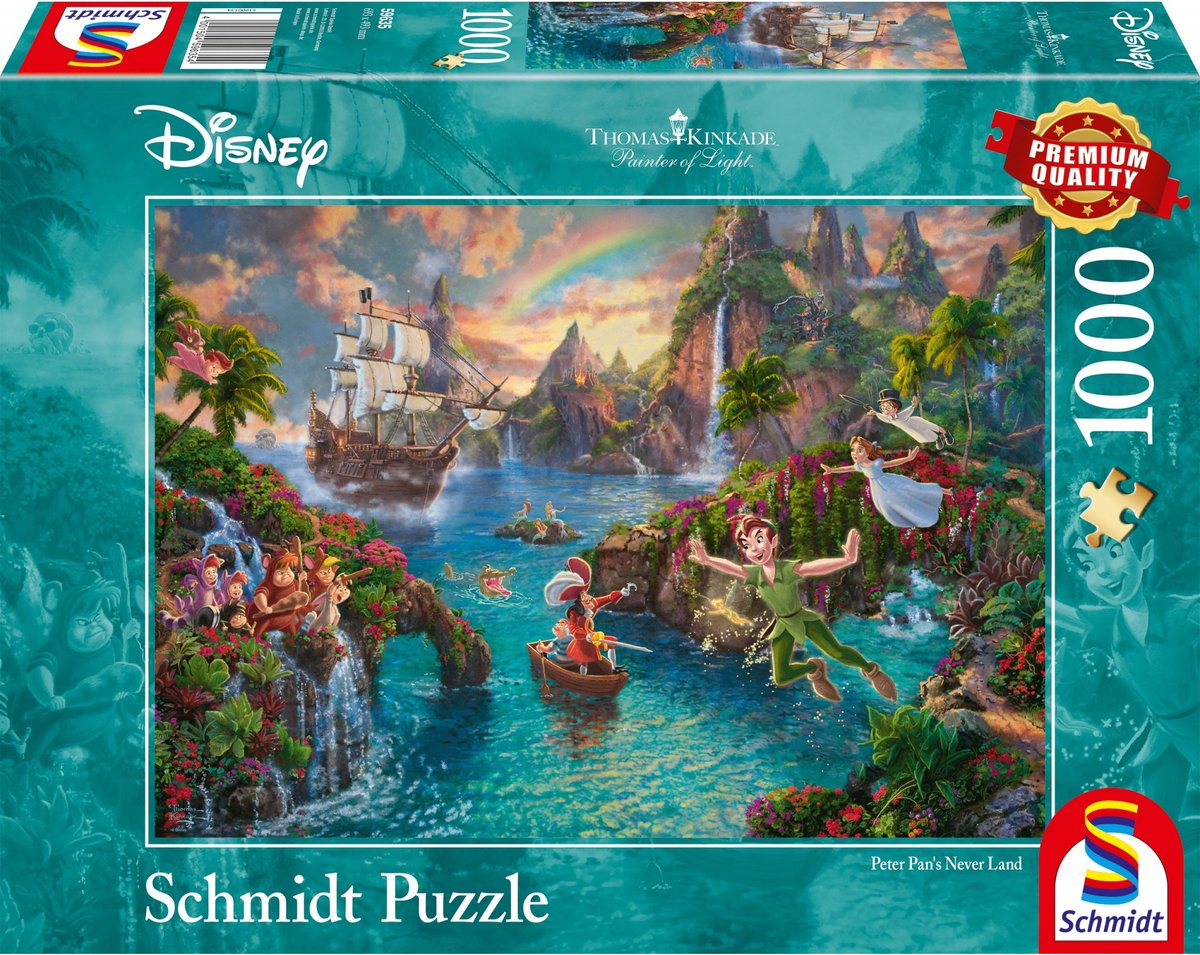 Peter Pan Schmidt Disney puslespil - 1000 brikker - førsteklasses kvalitet