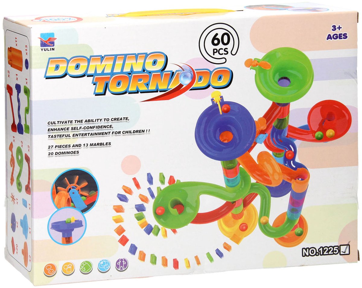 Lobbes legetøj f.eks domino tornado marmorbane, 60 stk.