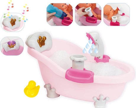 Klein legetøj baby coralie legetøjsdukkebad - inkl. tilbehør - inkl. lys - inkl. lyd - pink