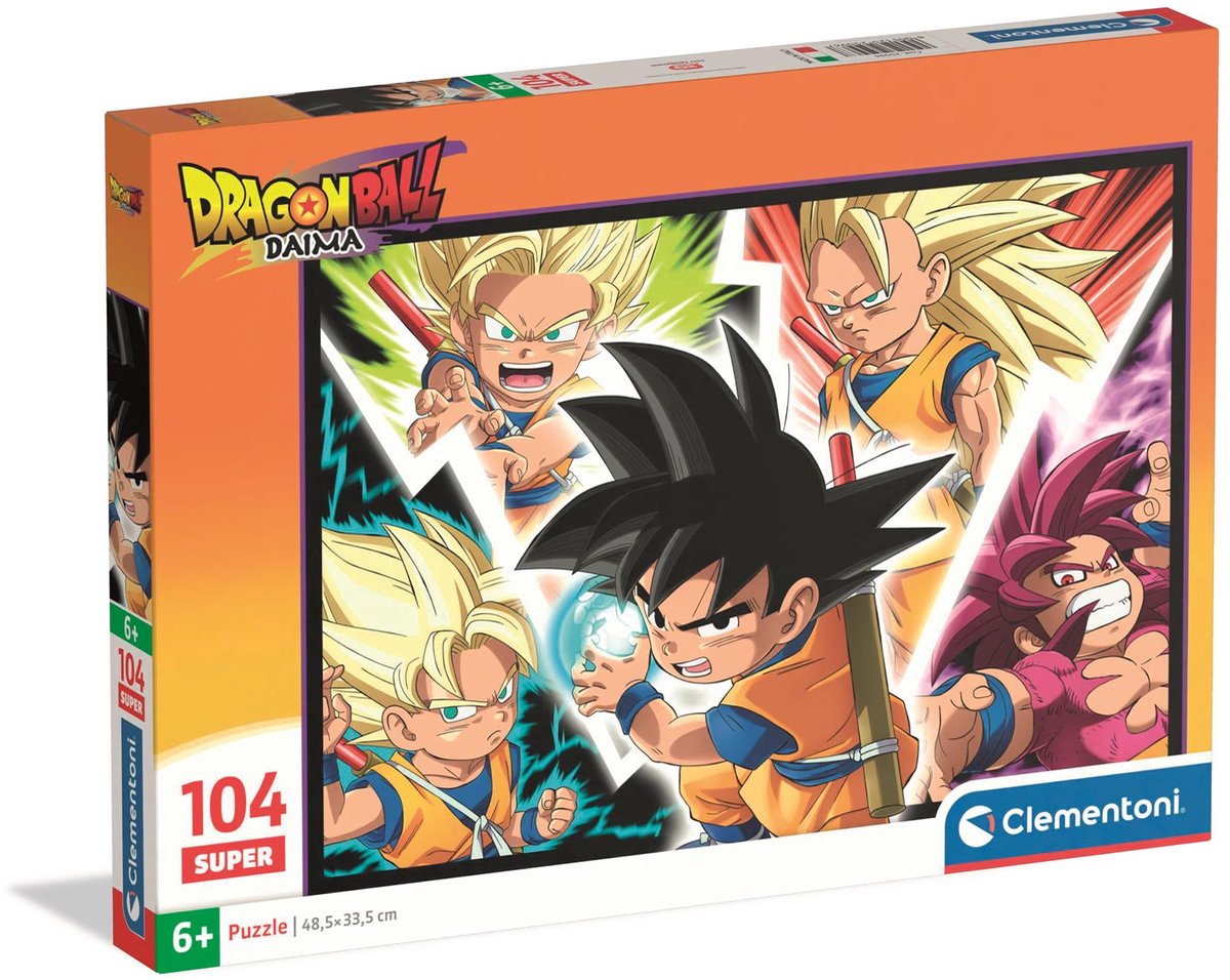 Clementoni - puslespil - dragon ball daima - 104 brikker - super - fra 6 år
