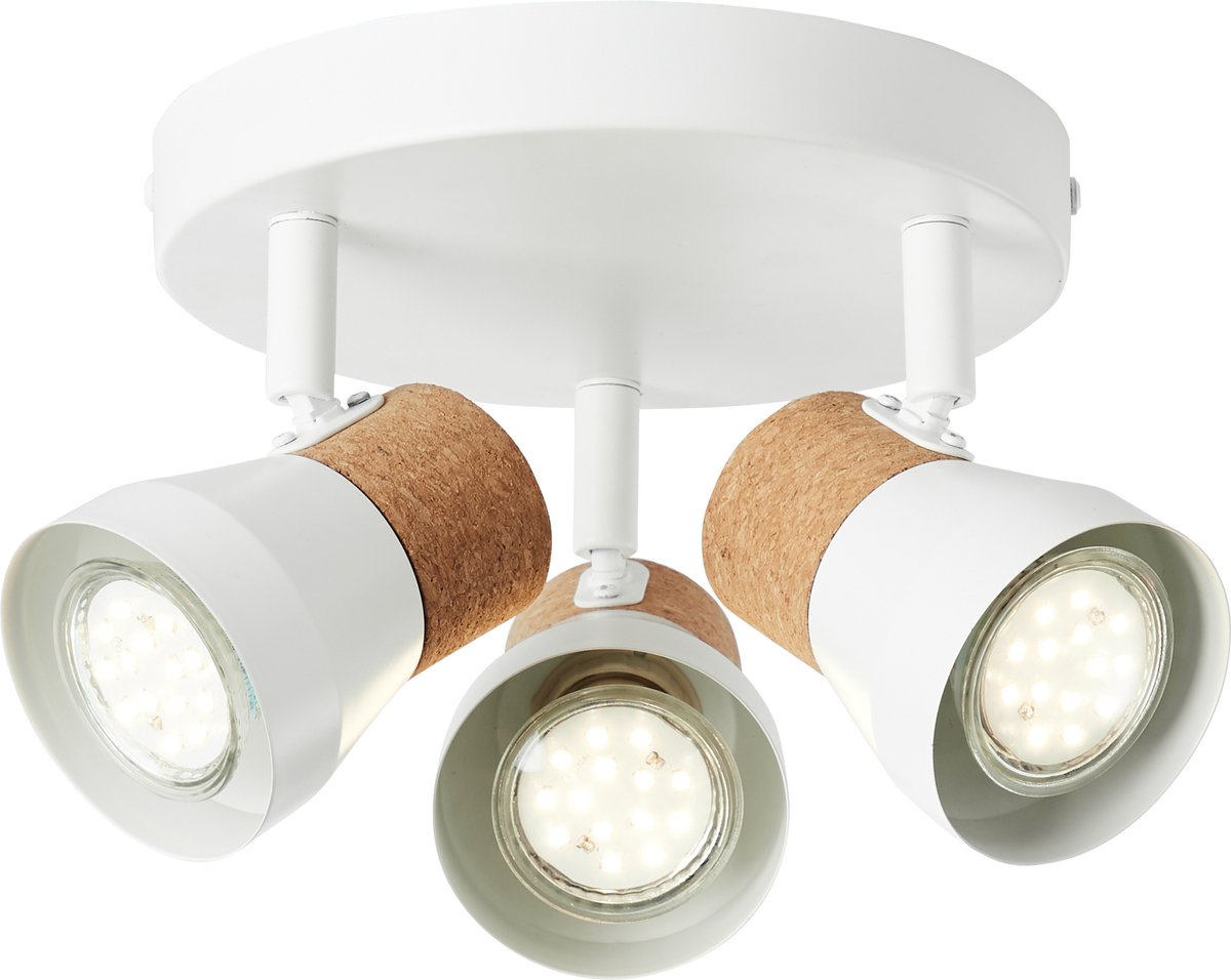 Brilliant moka - loftslampe - 3xgu10 - mat hvid