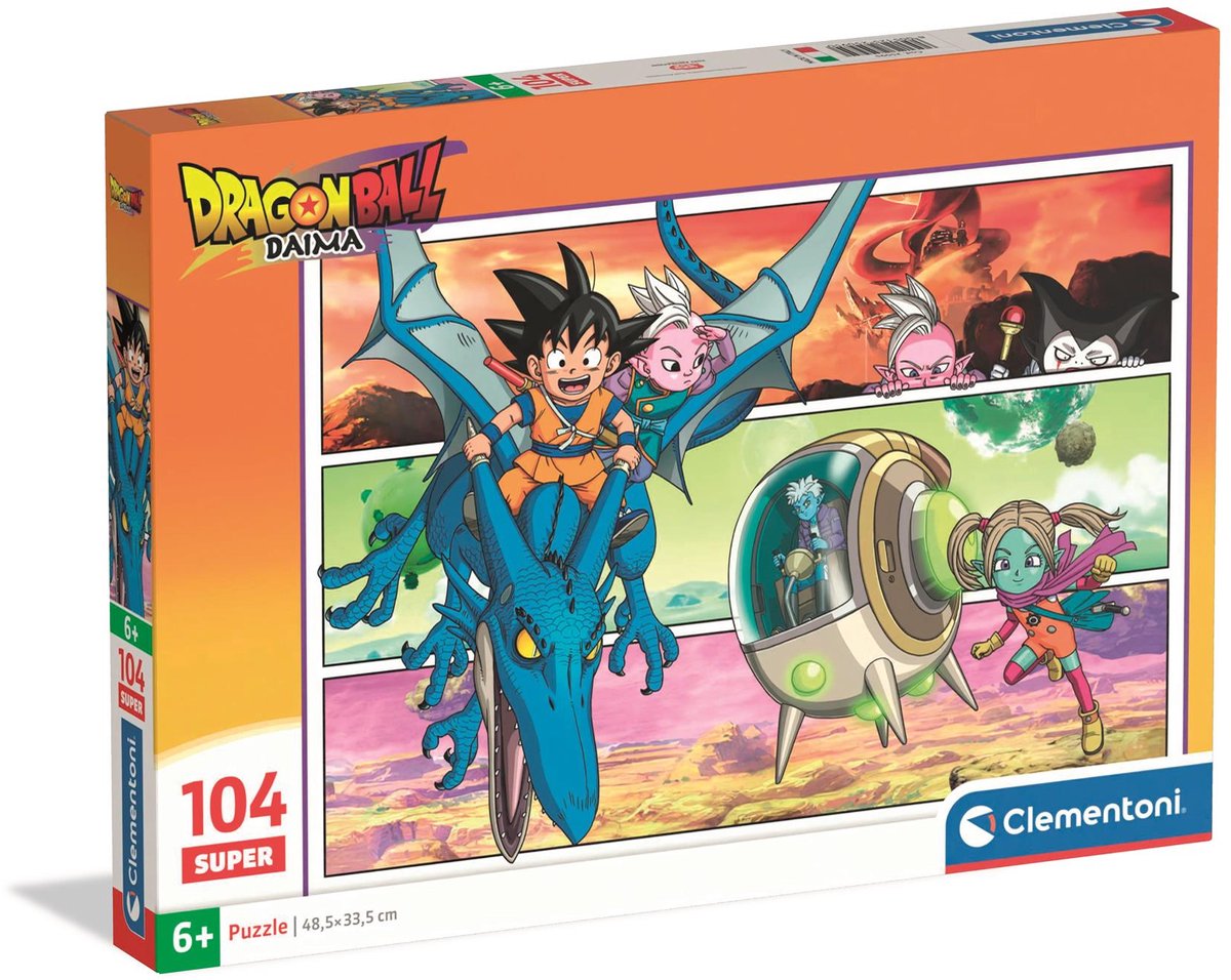 Clementoni - puslespil - dragon ball daima - 104 brikker - super - fra 6 år