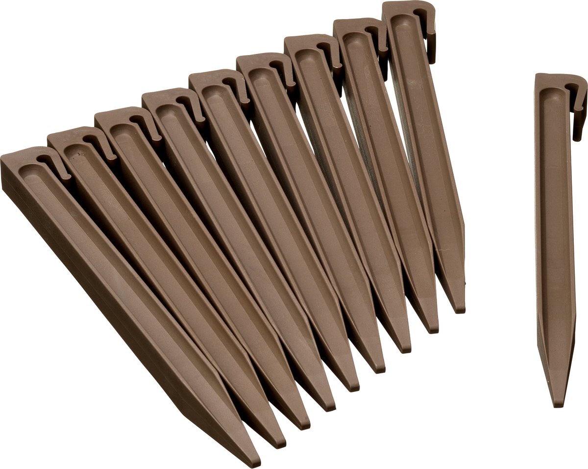 Natur - jordpæle (10 stk.) - h26,7cm - taupe - til kantkanter
