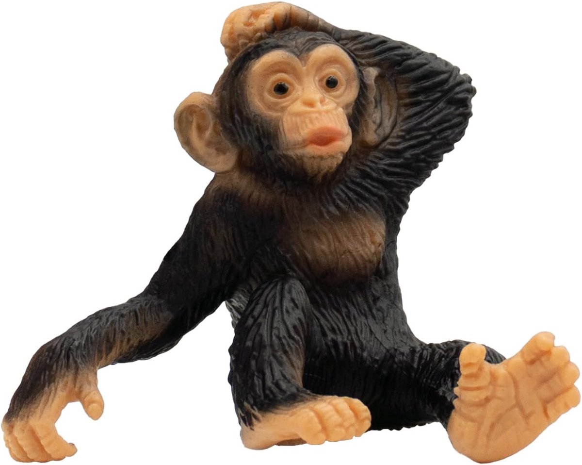 Bullyland 63686 – ung chimpanse – ca. 5,3 cm – realistisk og håndmalet dyrefigur – ideel til pædagogisk leg, junglehistorier eller dekoration til børn fra 3 år