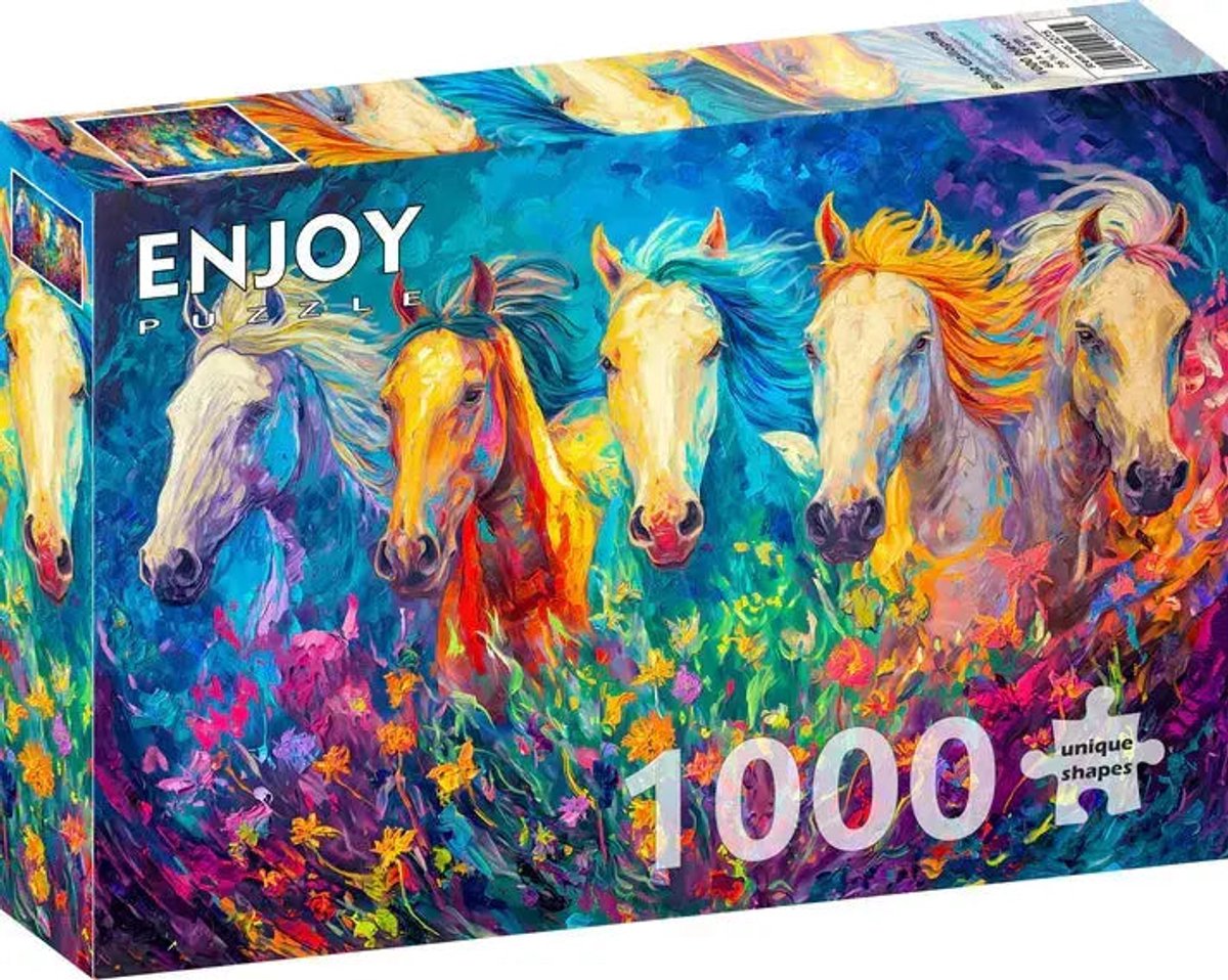 Nyd puslespil lyse galopperende 1000 stykker dyr.