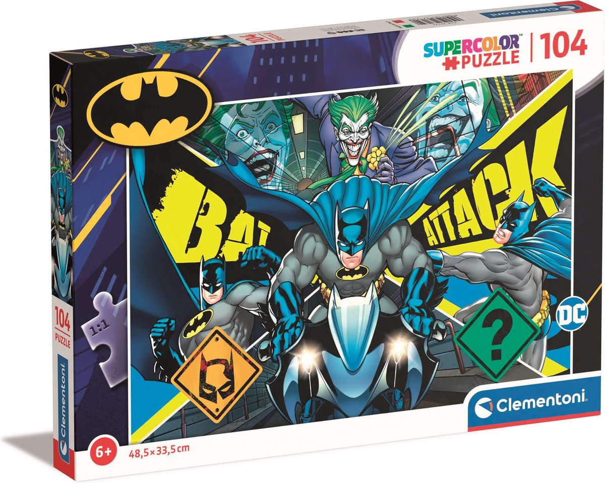Clementoni - børnepuslespil - 104 brikker - batman 2023 - puslespil fra 6 år