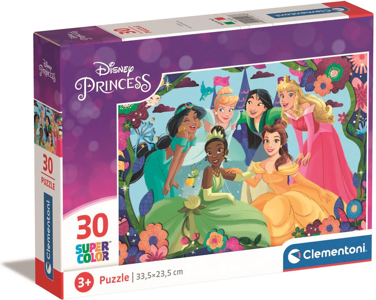 Clementoni - puslespil - 30 brikker - Disney prinsesse - børnepuslespil - fra 3 år