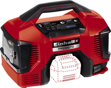 Einhell pressito solo - batterikompressor | 18v | 11 takter | 21 l min - 4020460 4020460