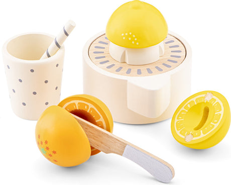 Woet ® houten speelgoed citruspers - speelset inclusief sinaasappel, citroen en beker met rietje - speelgoedkeukenmachine voor kinderen - rollenspel keukenspeelgoed - vanaf 3 jaar