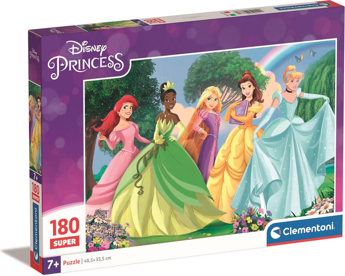 Clementoni puslespil super farve disney prinsesse, 180 stk.