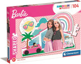 Clementoni puslespil super farve - barbie pink bil, 104 stk.