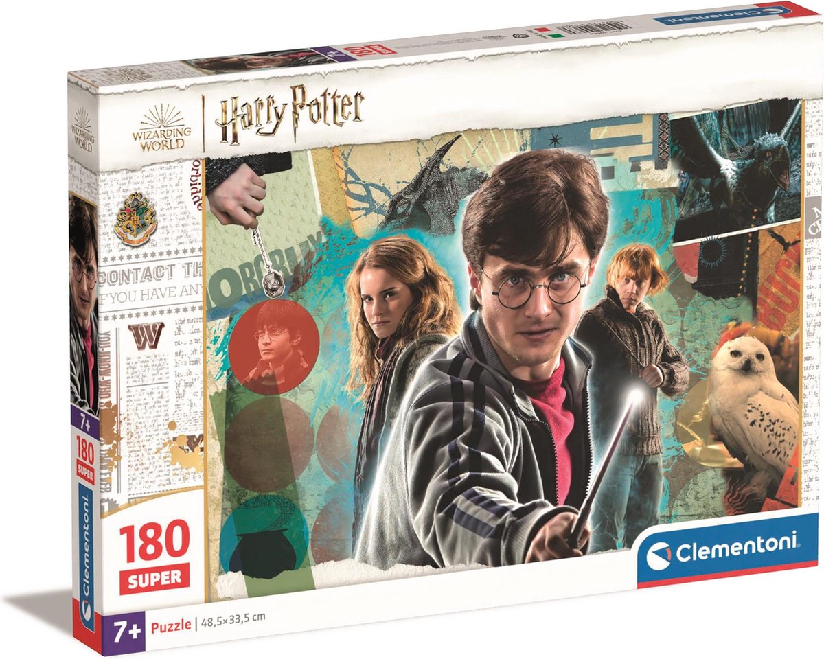 Clementoni - børnepuslespil - 180 brikker - harry potter - puslespil fra 7 år