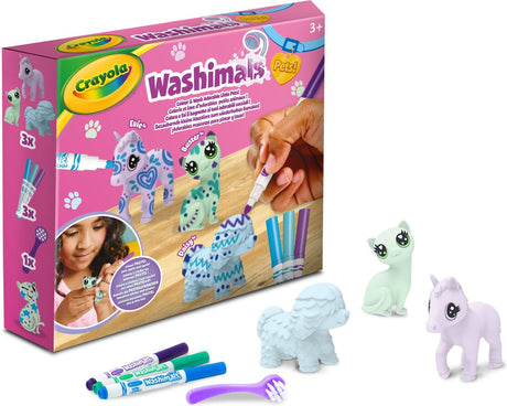 Crayola - washimals - hobbypakke - pet refill sæt med 3 hvalpe pastelfarver