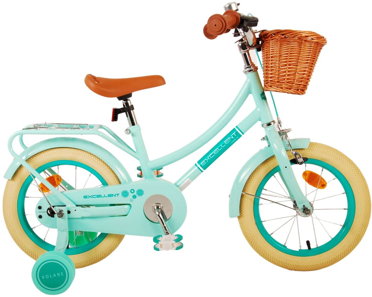 Volare fremragende børns cykel - piger - 14 tommer - grøn