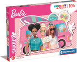Clementoni puslespil super farve - barbie surf bus, 104 stk.