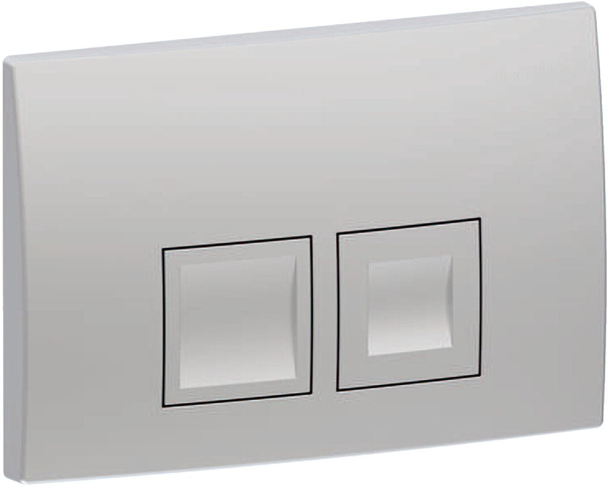 Geberit delta25 kontrolplade - 2-knaps skyl - rektangulære knapper - mat krom