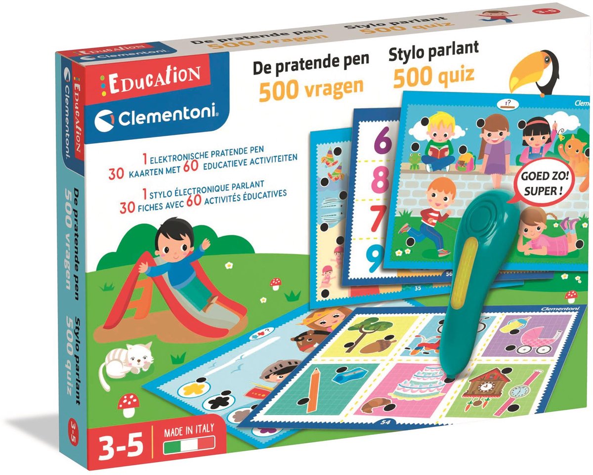Clementoni uddannelse - talende pen, 500 quiz