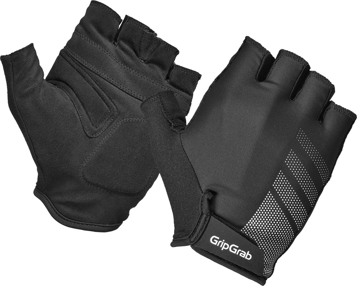 Gripgrab - ride rc lite kortfinger sommer cykelhandsker med polstring - sort - unisex - størrelse s