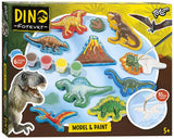 Totum dinosaur junior håndværkssæt gips og malingssæt dino forever model maling inklusive gips, 6 malingsfarver - gavetip til drenge
