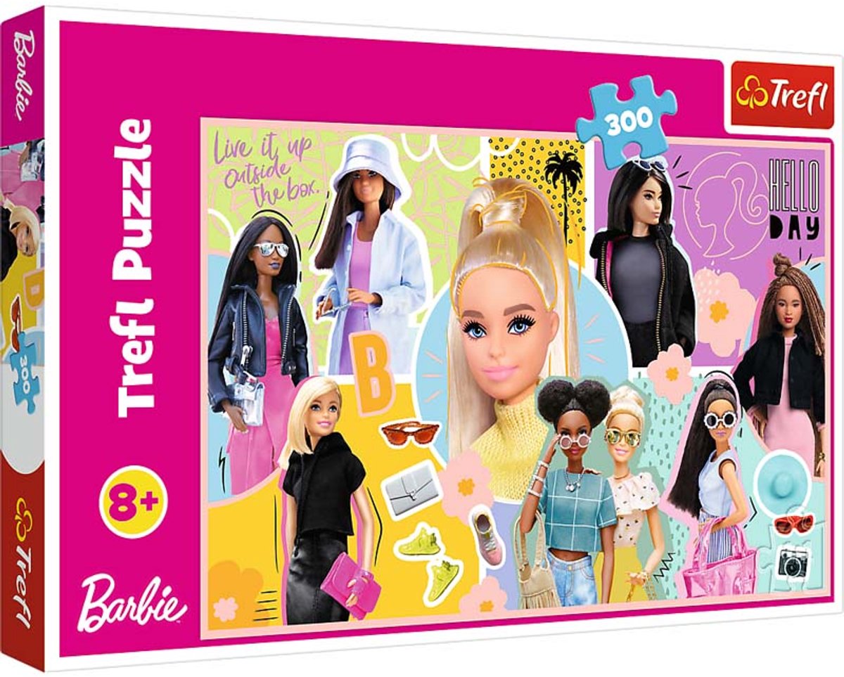 Trefl barbie puslespil - 300 brikker - mattel legetøjspuslespil.