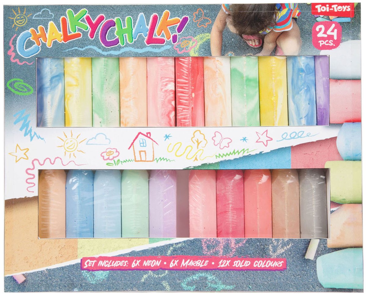 Toi-Toys fortovskalk i boksen, 24 ..