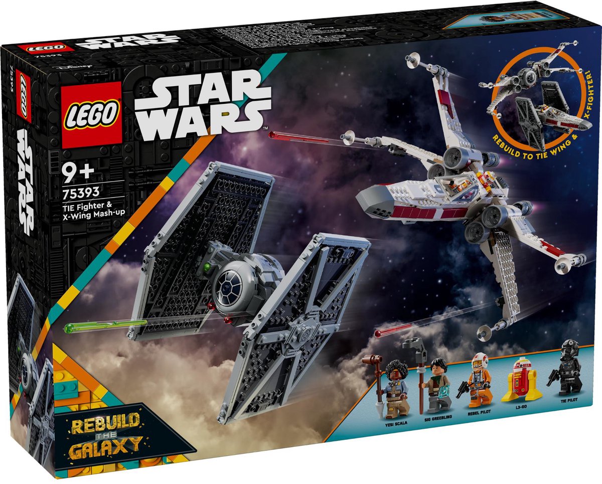 Lego mashup af slips fighter x-wing - 75393