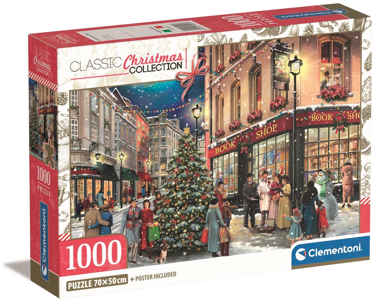 Clementoni julepuslespil klassisk julekollektion - 1000 brikker