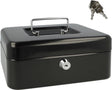 Westcott pengekasse - 200x161x90mm - sort - plastindsats med 3 rum - ac-e51001-zw