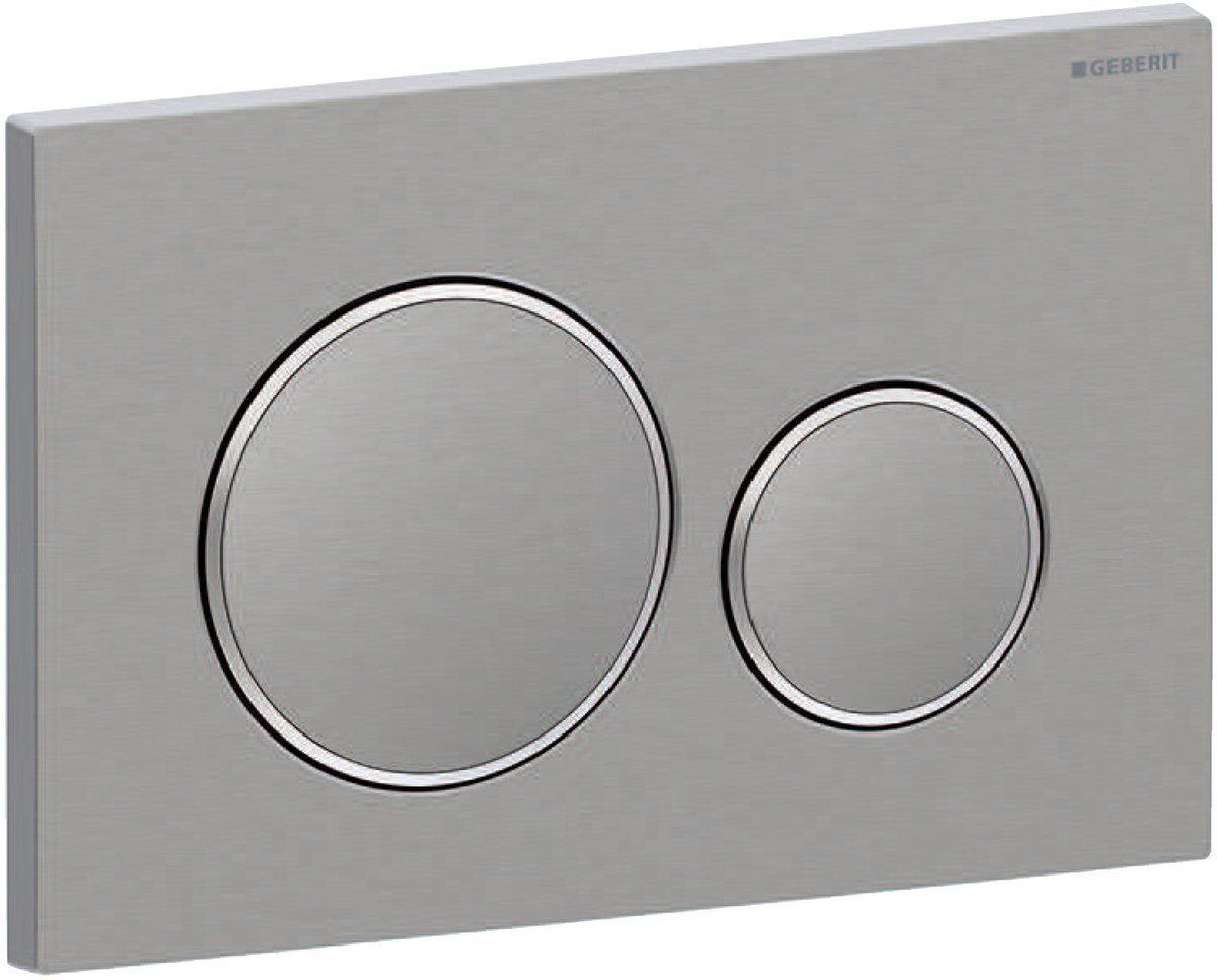Geberit sigma 20 kontrolpanel - børstet rustfrit stål