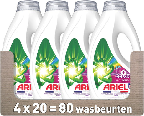Ariel flydende vaskemiddel + farvebeskyttelse - 4 x 20 vaske