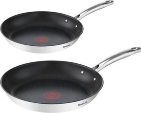 Tefal duetto+ pannenset - koekenpannen - ø20 26cm - geschikt voor alle warmtebronnen - anti-aanbaklaag - rvs