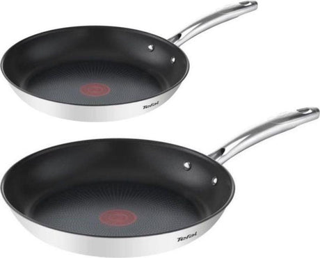 Tefal duetto+ pannenset - koekenpannen - ø20 26cm - geschikt voor alle warmtebronnen - anti-aanbaklaag - rvs