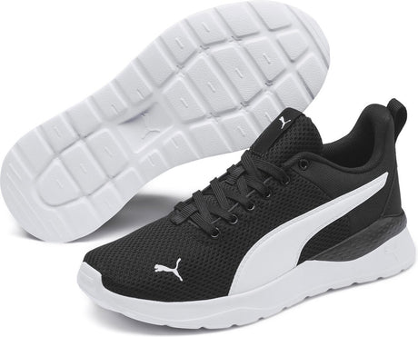 Puma anzarun lite jr unisex sportssko - sort-hvid
