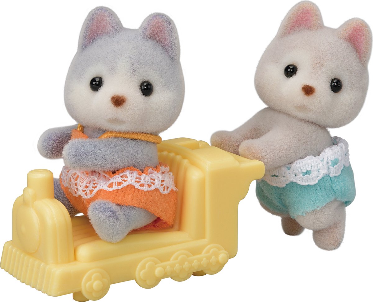 Sylvanian families 5638 twin husky fløjlsbløde legefigurer