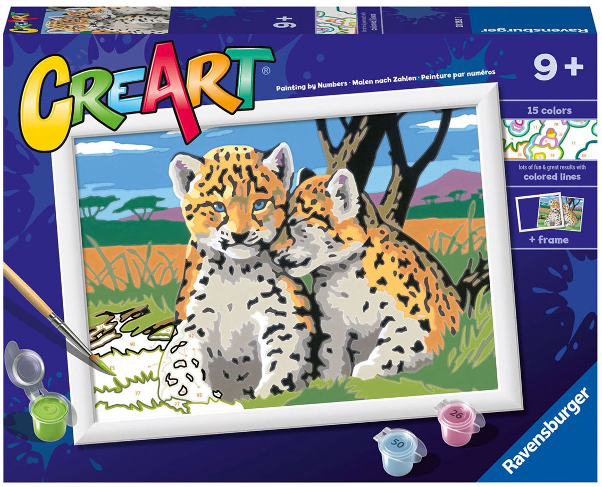 Ravensburger creart safarivenner - mal efter nummer til børn
